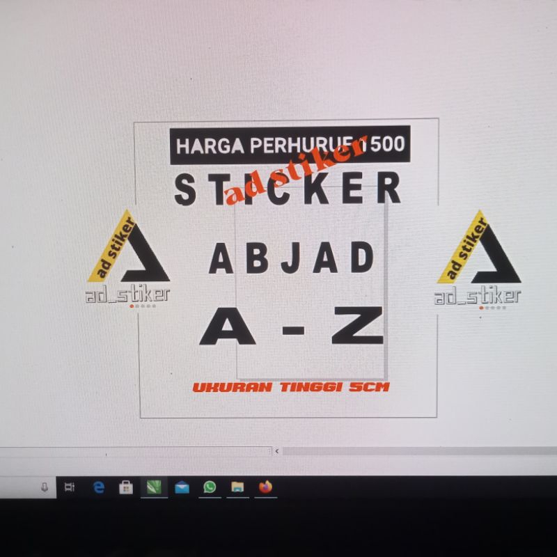 

STIKER HURUF STIKER ABJAD STIKER USAHA SETIKER CUSTOM