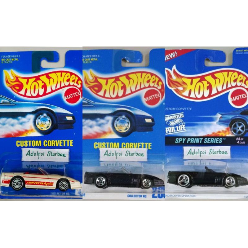 hotwheels hot wheels custom corvette spy print series secret service confidential