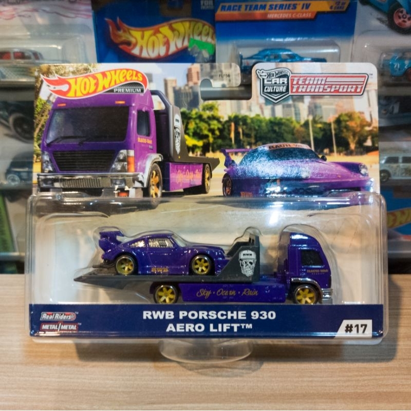 HOT WHEELS TEAM TRANSPORT - RWB PORSCHE 930 &amp; AERO LIFT - PREMIUM