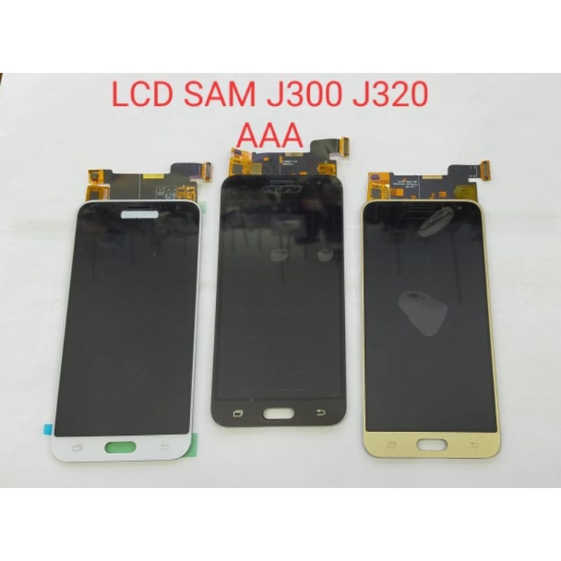 LCD SAMSUNG J300 J320 BLACK GOLD AAA