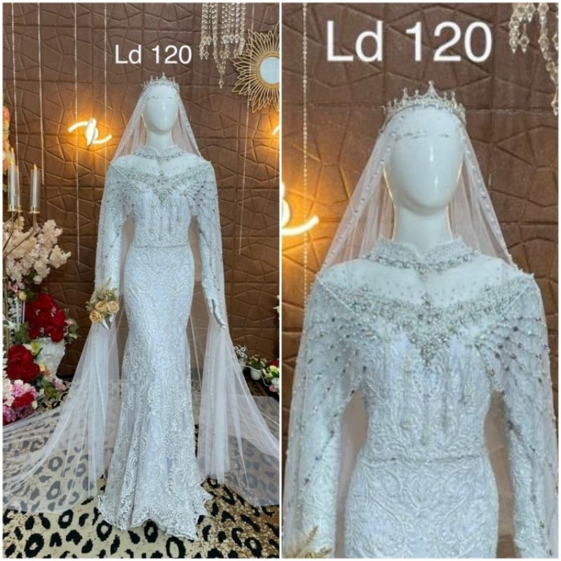 gaun dress pengantin jumbo | baju pernikahan | kebaya akad nikah