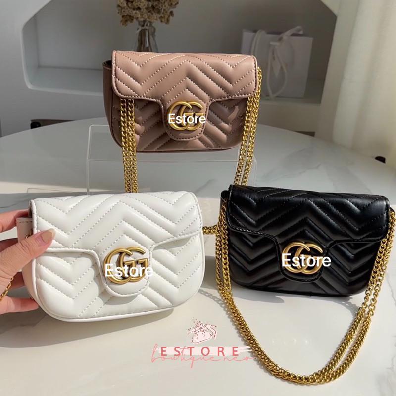 Tas Wanita Gc Mini Marmont Chain Strap