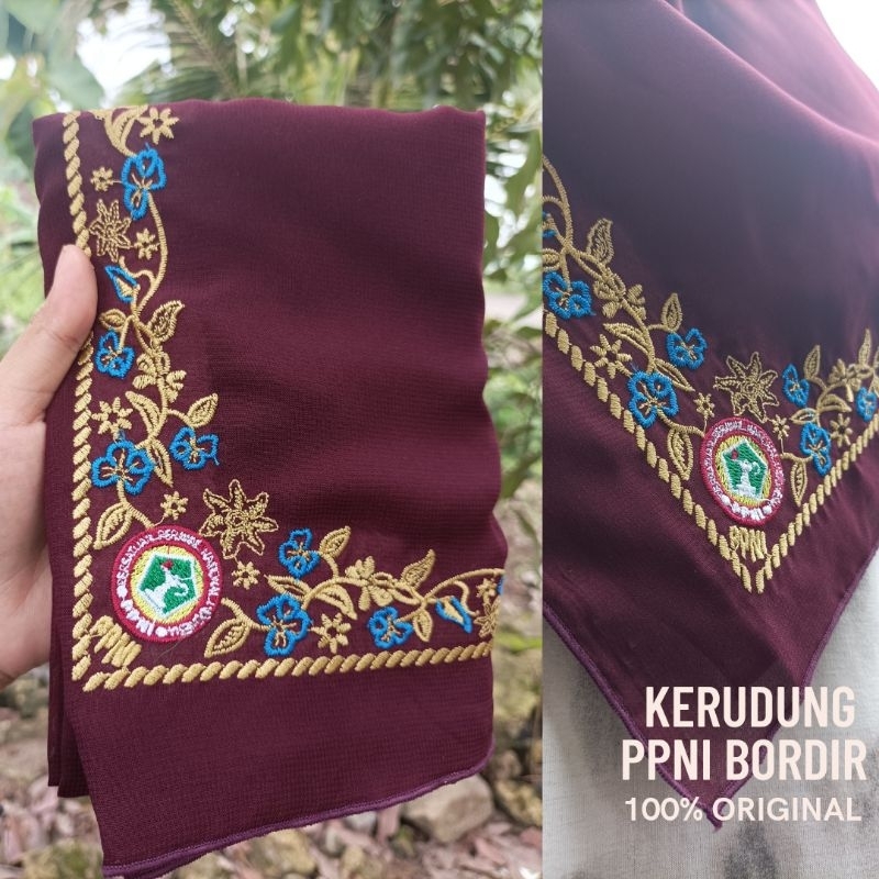 Jilbab Bordir Seragam Batik PPNI , Terbaru