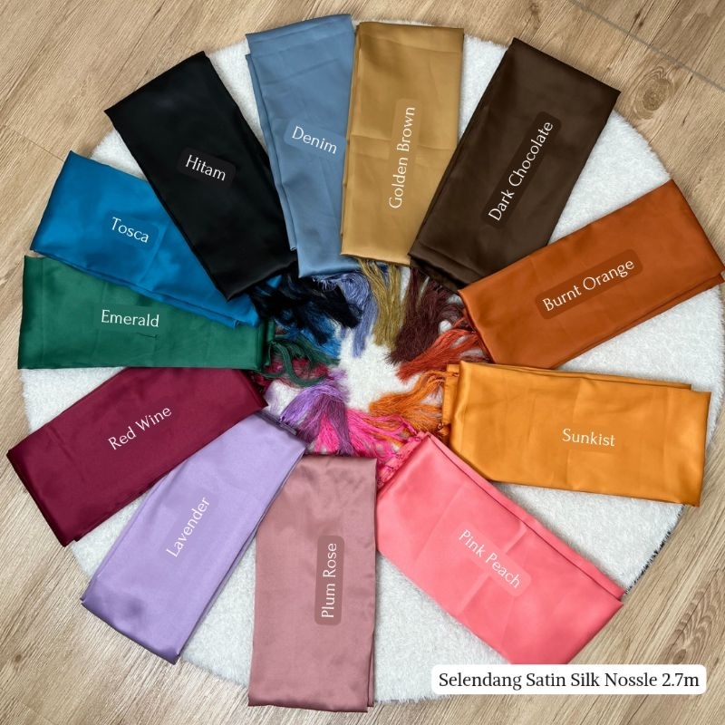 Selendang Satin Velvet Nosell Doft