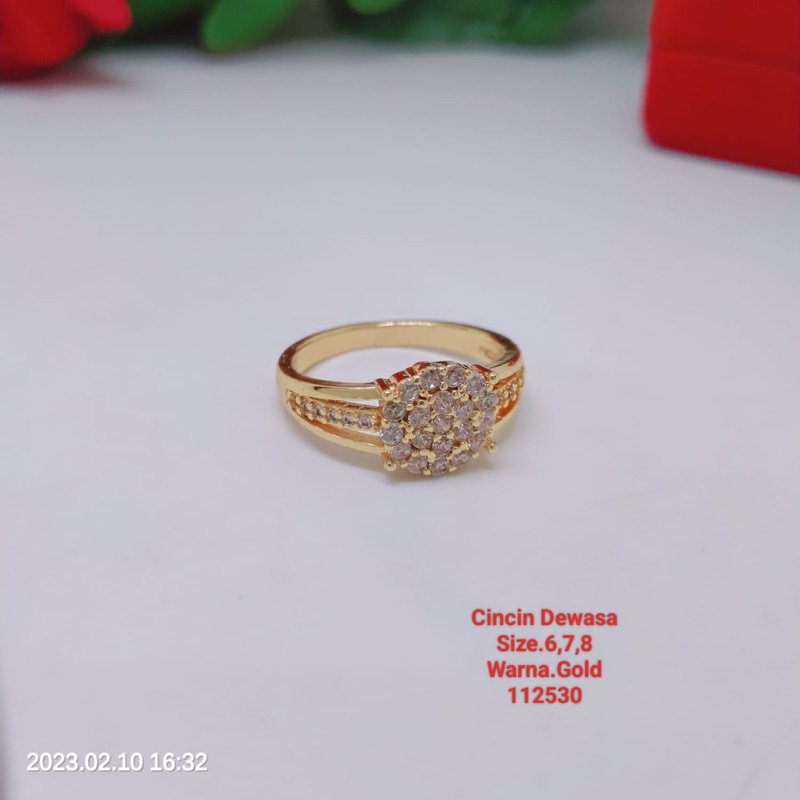 Cincin Perhiasan Aksesoris Lapis Emas Terlaris Termurah