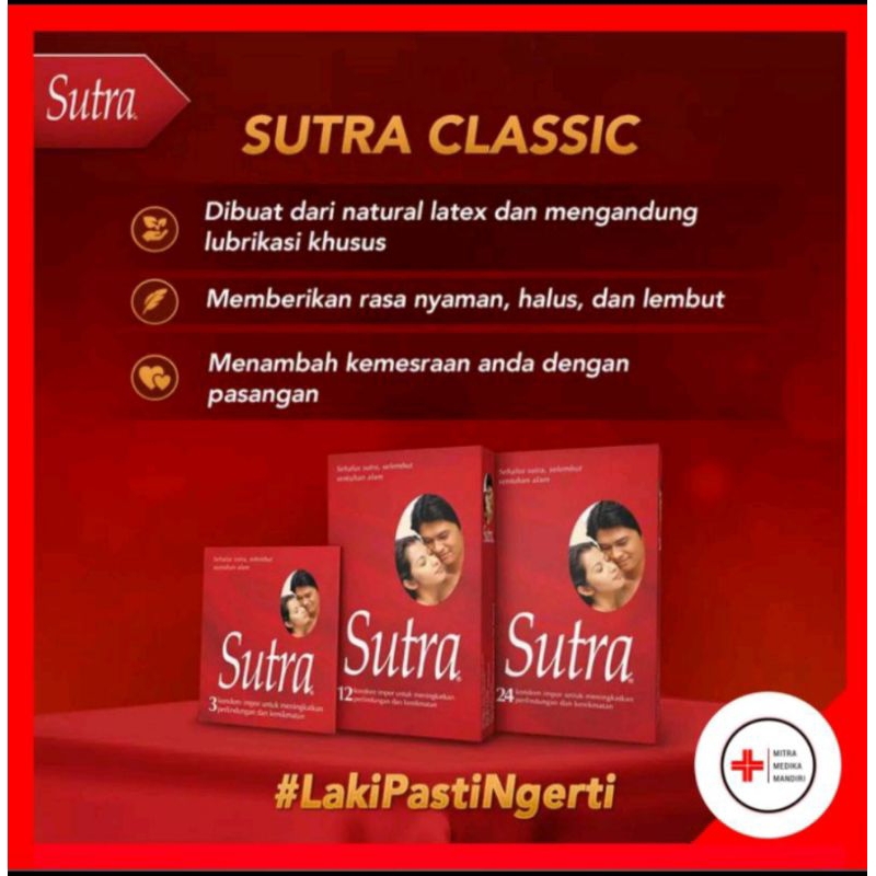 Kondom Sutera Clasic Merah Privasi Terjaga isi 3