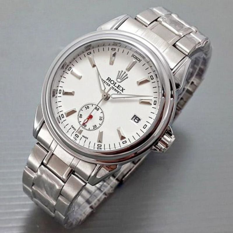 Jam Tangan Pria Terlaris/Jam Tangan Rantai Stainles Steel  Pria Rolek 6693 Full set TERMURAH