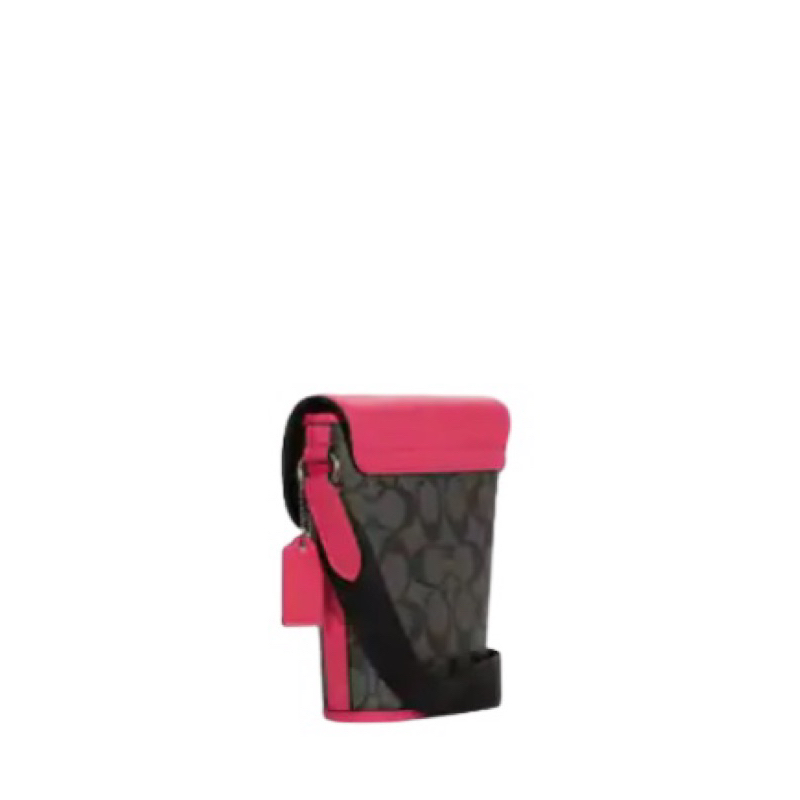 Coach Track Small Flap Crossbody In Signature Canvas (C3134)