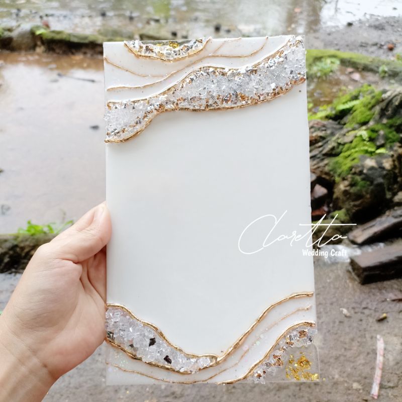 Dekorasi mahar resin persegi MAHAR NIKAH