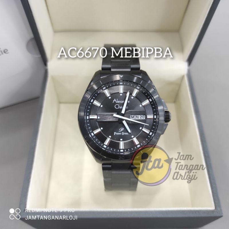 New Alexandre Christie Primo AC6670 Black Jam Tangan Pria AC 6670 MEBIPBA