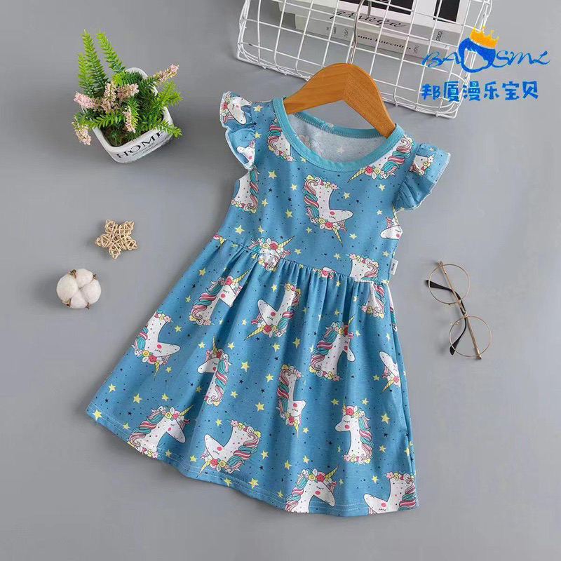 DRESS ANAK IMPORT 1-9 TAHUN | DST001 | DASTER ANAK IMPOR | PIYAMA ORGANIK ANAK