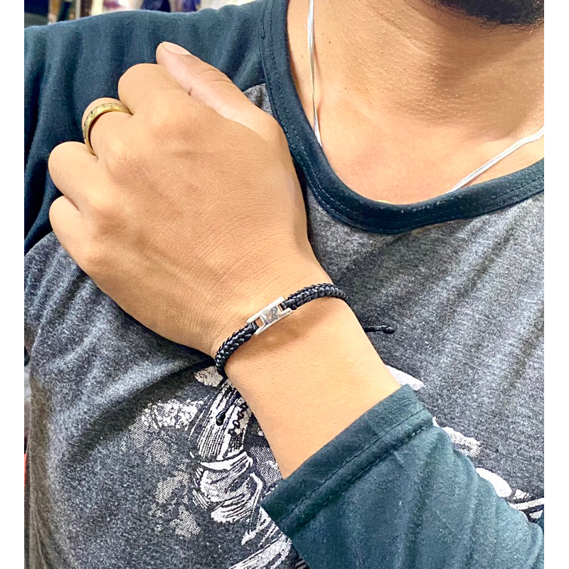 gelang titanium huruf model serut