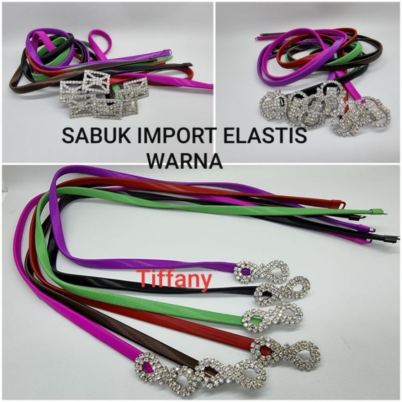 SABUK IMPORT WANITA ELASTIS 7 WARNA