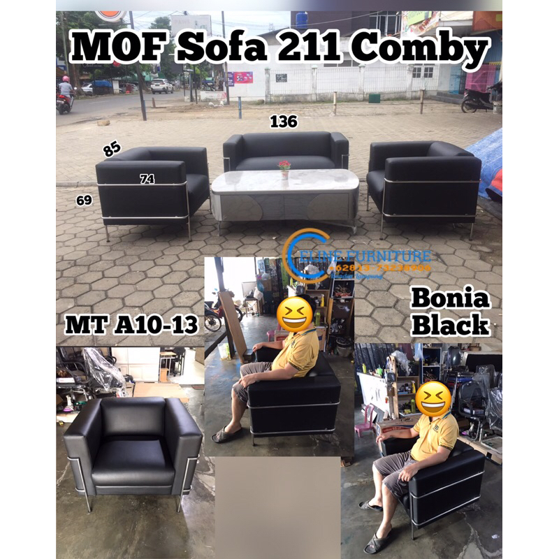 Sofa Tamu Comby 211 Black Oscar