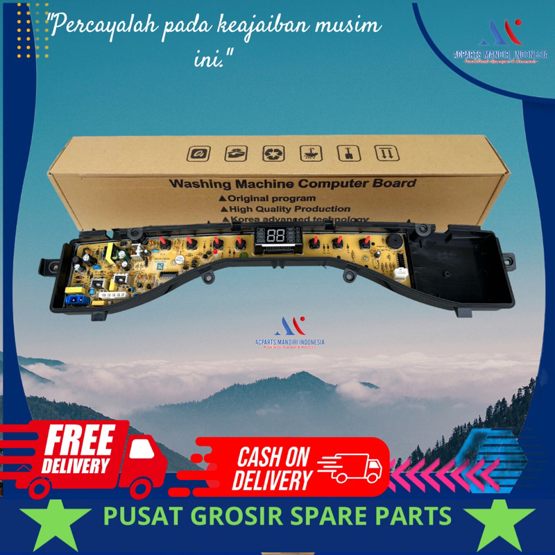 POLYTRON ZEROMETIC PAW70517 / PAW80517 / PAW90517 Modul pcb mesin cuci Top Loading ORIGINAL