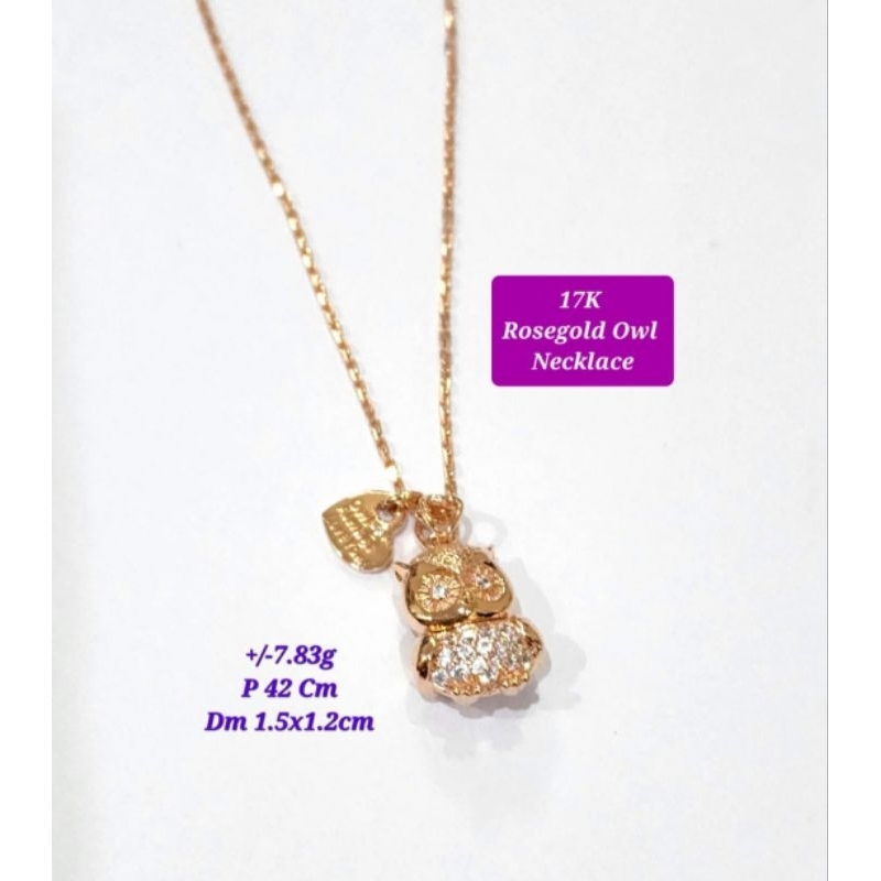 Kalung emas 75 owl