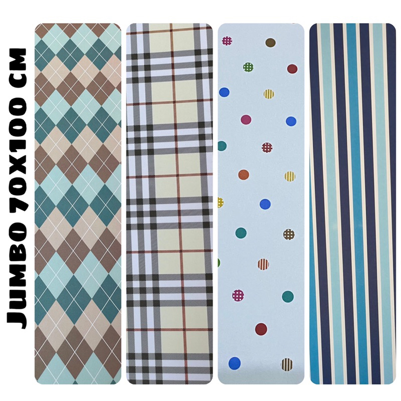 

KERTAS KADO JUMBO SANSAN WAWA MOTIF KOTAK GARIS POLKADOT WAJIK