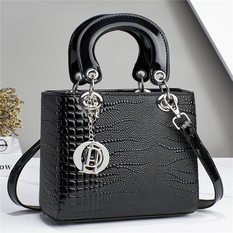 SG3601 syafniegalery hand bag import motif croco mini