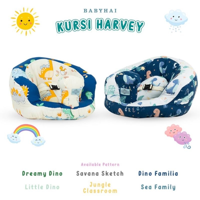 Baby Hai Sofa Baby Harvey - Sofa Belajar Duduk + penahan