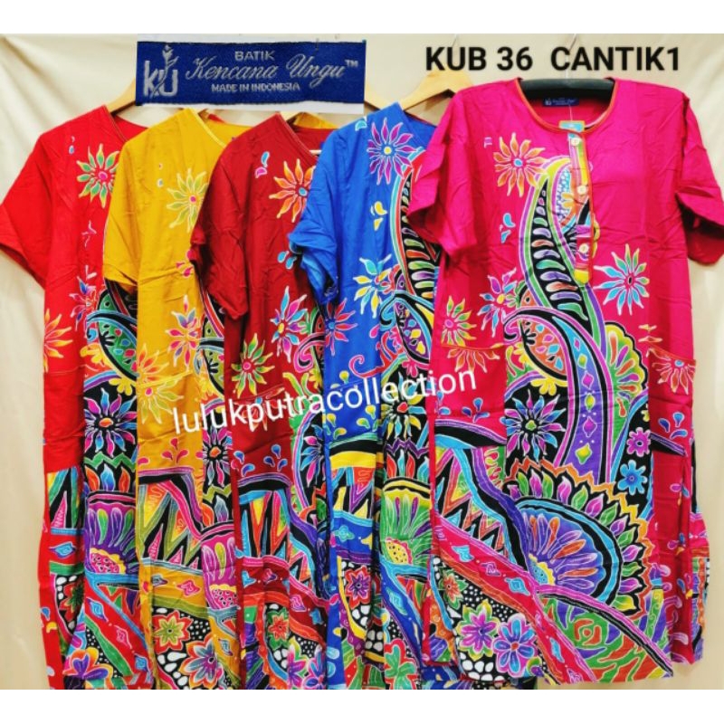 KENCANA UNGU Original Daster KU Lebel Biru Kode 36/Daster Batik Kencana Ungu Asli/KENCANA UNGU