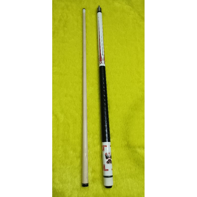 Stik billiard biliard biliyard 1 set bat dan shaft (warna hitam dan putih)