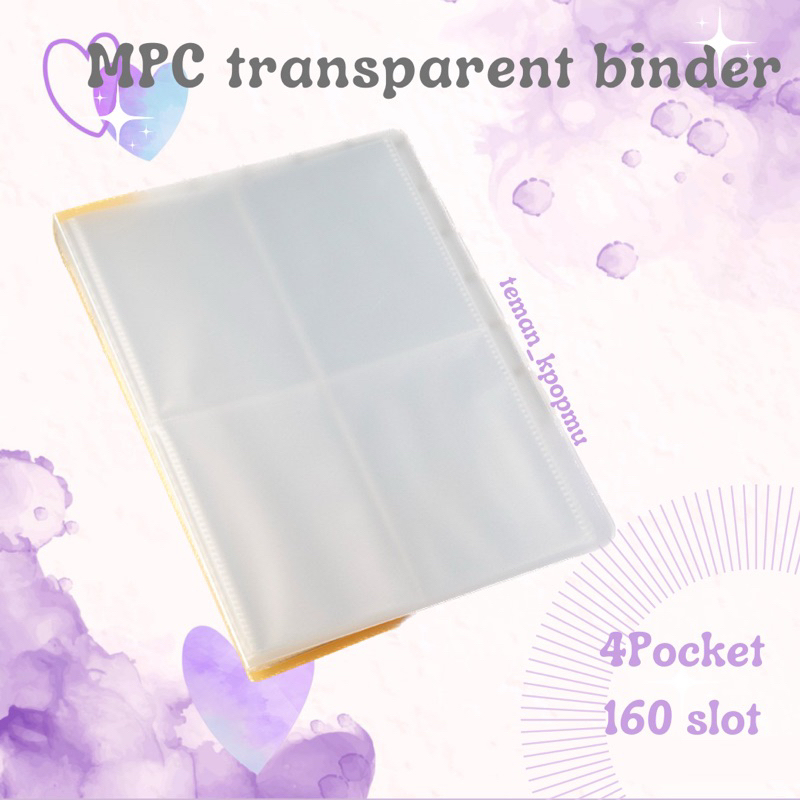 MPC Transparent Binder MPC Size Collect Book MPC Album Mini Photocard Polaroid 4P isi 160 slot Kolbu
