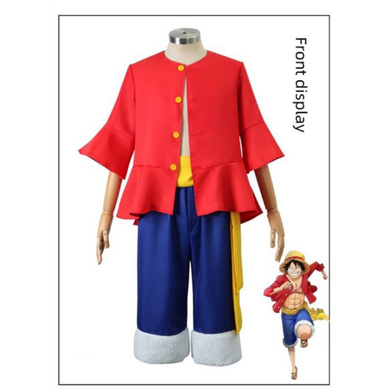 One Piece Monkey D Luffy New World Costume Outfits Cosplay