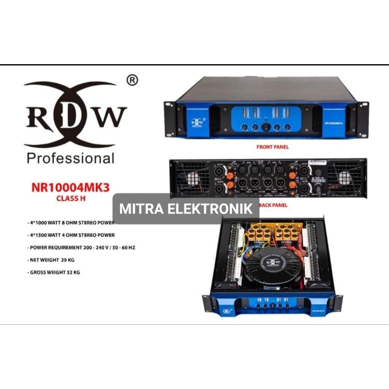 Power RDW 4 channel RDW NR10004MK3 Original RDW NR 10004 MK3 New Class H