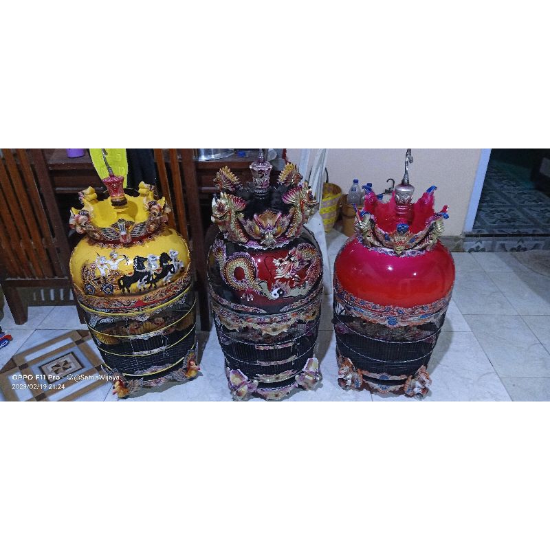 sangkar perkutut motif naga barong