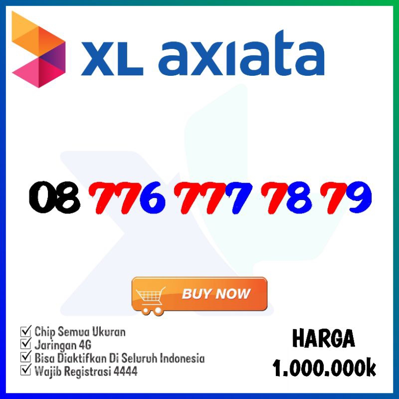 Nomor Cantik XL Nomer Kartu Perdana XLaxiata No 76 77 78 79 776 777