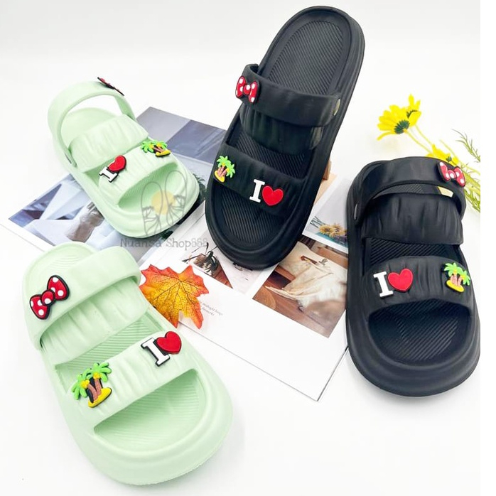 Sandal Wanita Dewasa Sandal Selop Jelly karet korean style tali belakang UK 36-40 HL-804