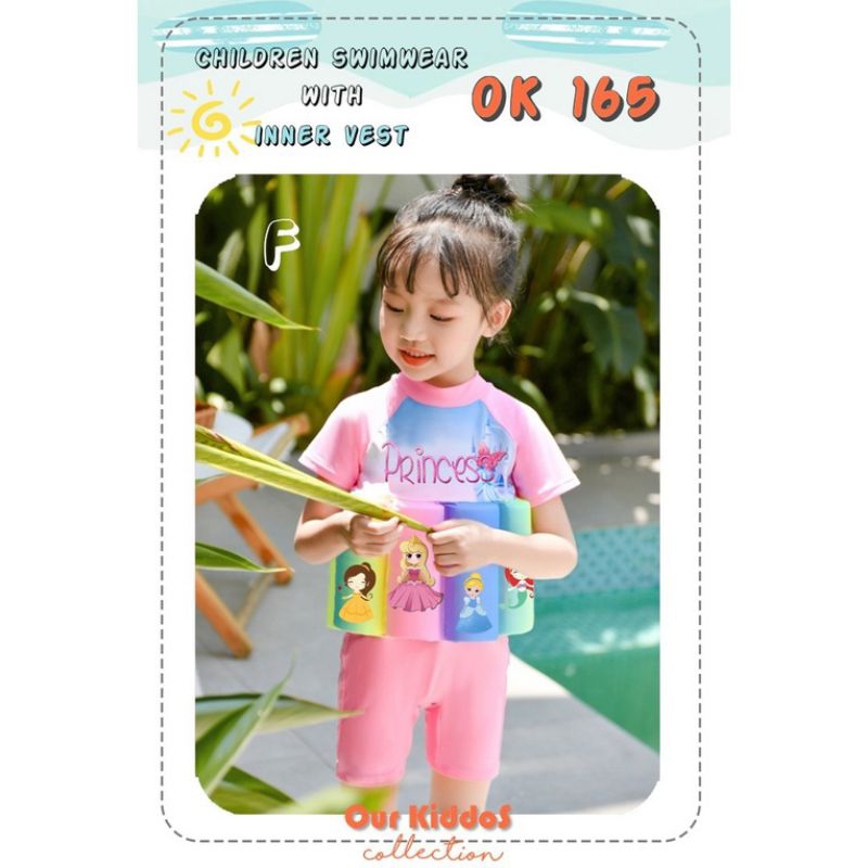 BJ363-CEWEK BAJU RENANG PELAMPUNG ANAK BALITA SWIM WEAR SET BAJU PELAMPUNG RENANG