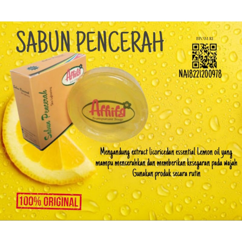 Sabun Wajah Pencerah AFHIFA| SabunLemon|BPOM ORIGINAL