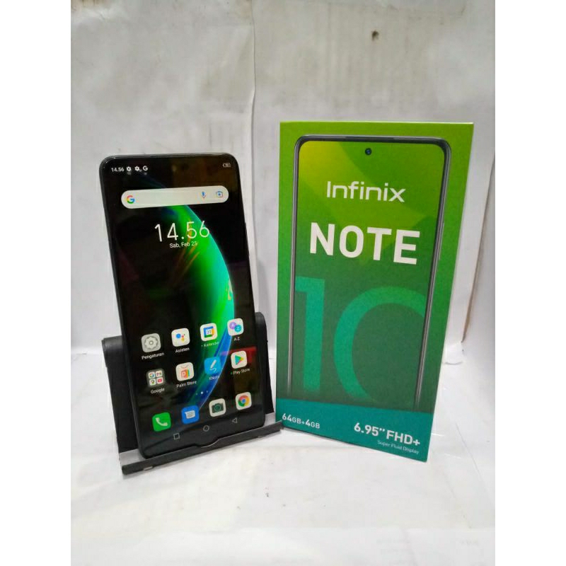 Infinix note 10 4/64 GB Handpone Second Bekas Resmi Orignal