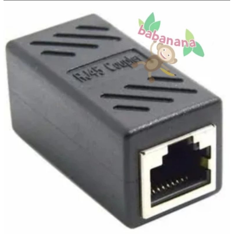 CONNECTOR BARREL RJ45 COUPLER CAT 5 6 7 8 SAMBUNGAN KABEL LAN