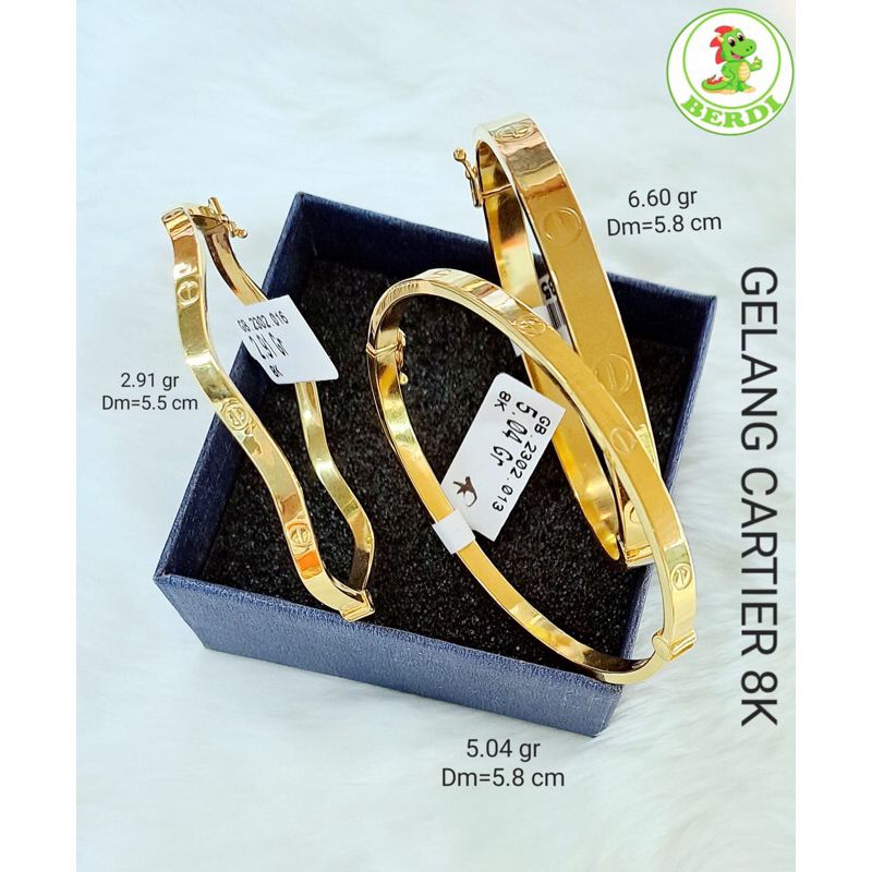 Gelang cartir fashion wanita dewasa bangle kadar 375 terlaris