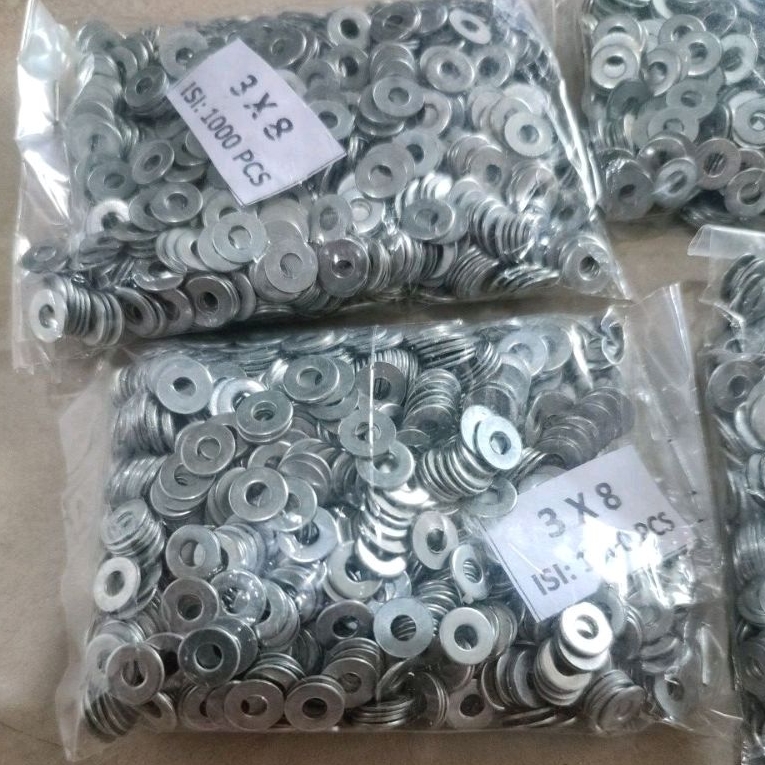 RING PLAT M3 3 x 18  isi 1000 PCS putih WP 3 x  18