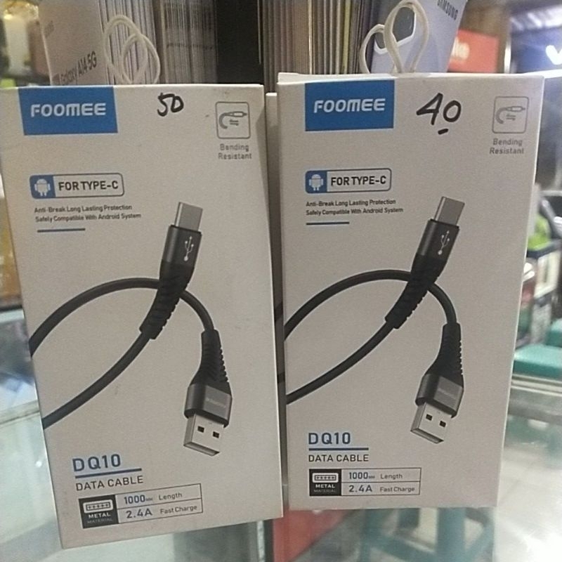 kabel data type C,,FOOMEE//BARU..