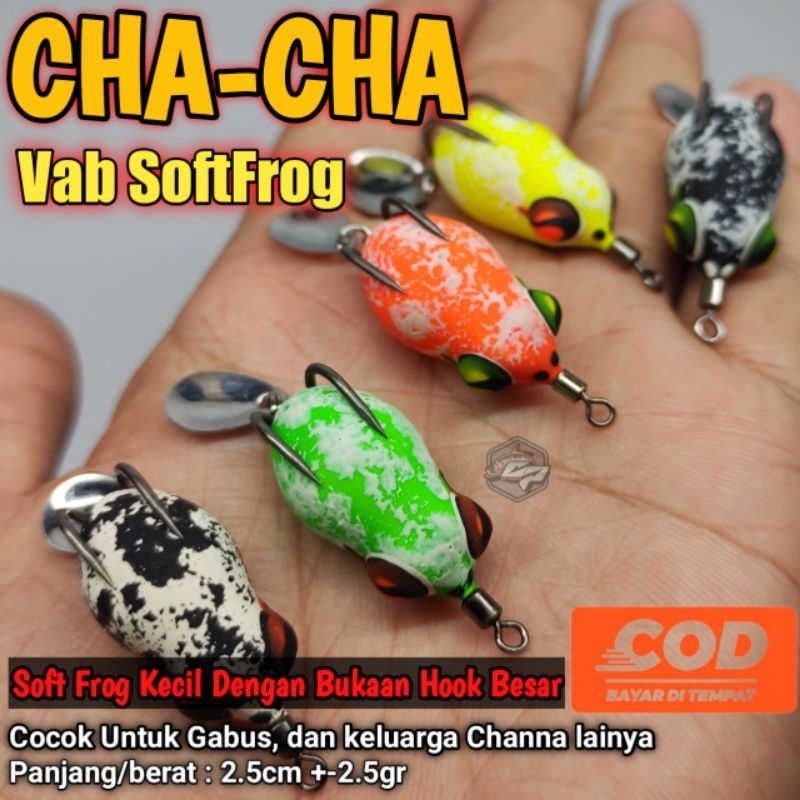 Soft Frog Caca / Soft frog Chacha / Mini Soft Frog / Umpan Casting Gabus / VAB SOFT FROG