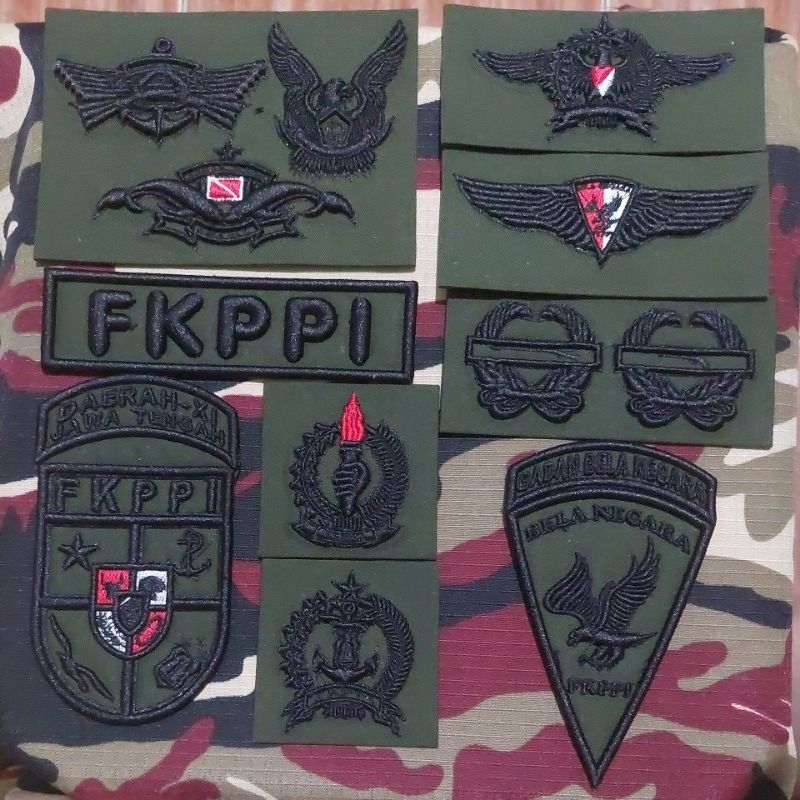 ATRIBUT FKPPI DASAR HIJAU ARMY PAKET KOMPLIT