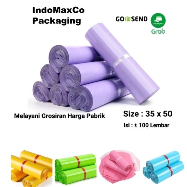 

Polymailer Kantong Plastik Packing Premium Glossy Warna 35 x 50 Cm / Plastik Packing Baju, Accesories / Packing Olshop