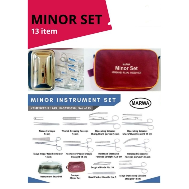 Minor set - Alat bedah Bidan - minor set lengkap