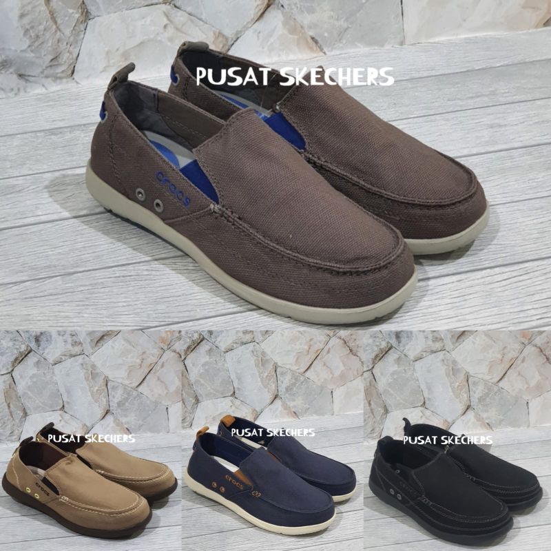 SEPATU CROCS / CROCS PRIA / SEPATU CROCS WALUMAN CANVAS SLIP ON