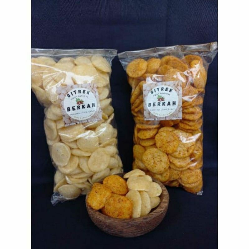 

endog lewo gepeng daun jeruk 500gram - emplod gepeng khas garut - kemplang - jitrek - emplang
