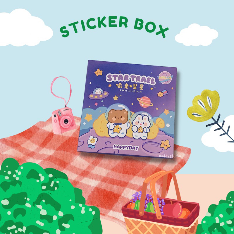

Sticker Pack Deco Momo Jan 100pcs Box Aesthetic Untuk Dekorasi Tumbler/Diary/Binder/Journaling/Scrapbook/Deco Case READY