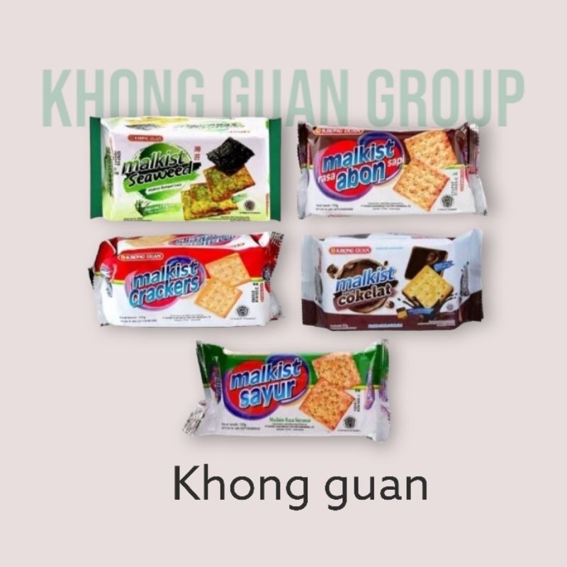 

khongguan malkist/sayur/abon/salut choco/seaweed/cream cracker