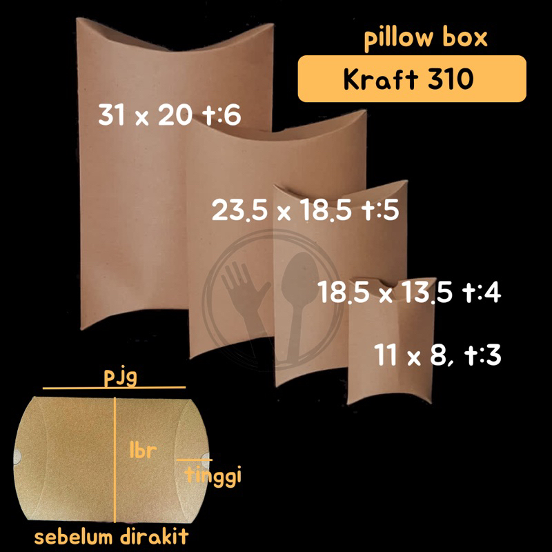 PILLOW BOX DUS SOUVENIR DUS BANTAL KRAFT DUS PILLOW KOTAK SOUVENIR BOX PILLOW