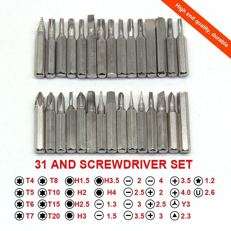 Obeng set 31 in 1 magnetik - screwdriver 31 in 1 - obeng mini multi fungsi versi kemasan telor