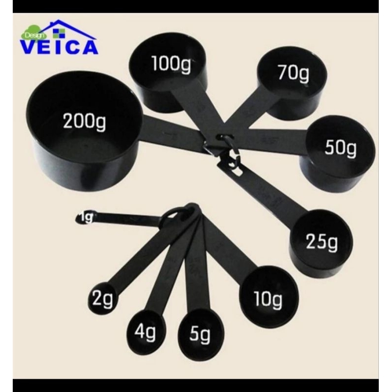 sendok ukur takar isi 10 hitam