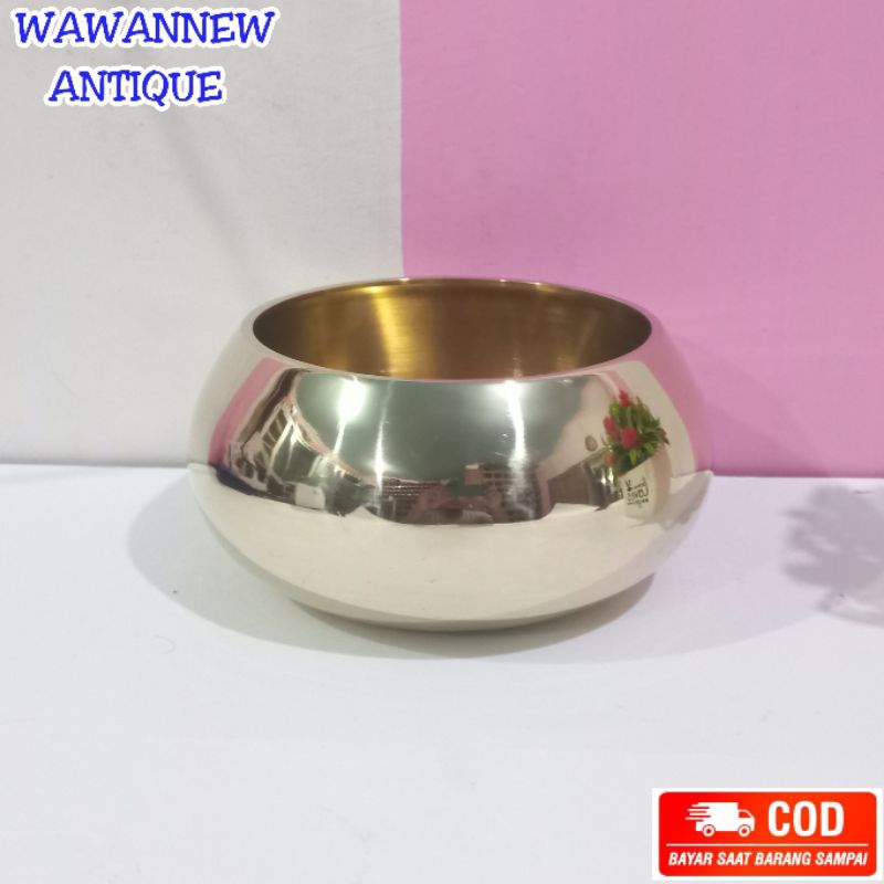 Mangkok Kuningan / Hiolo Tempat Dupa Buhur Kemenyan Bokor Kuningan / Singing Bowl